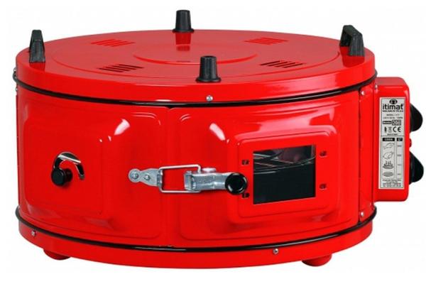 İtimat Büyük Boy Termostatlı Yuvarlak Fırın | Kırmızı