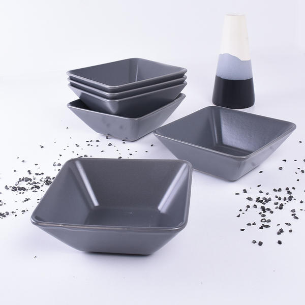Mat Gri Siera Çorba Kasesi 15 Cm 6 Adet | Keramika