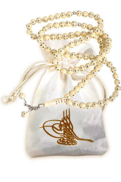 طقم اكياس بطبعات عثماني توغرا 99 قطعة مسبحة -3156