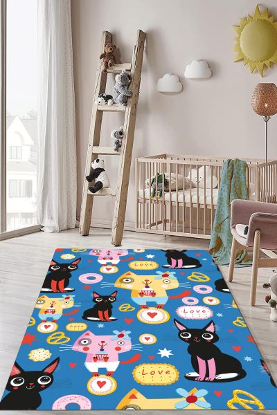 Birkilim Yıkanabilir Dekoratif Halı İpeksi Kaymaz Taban | MLN-IP-HP-732