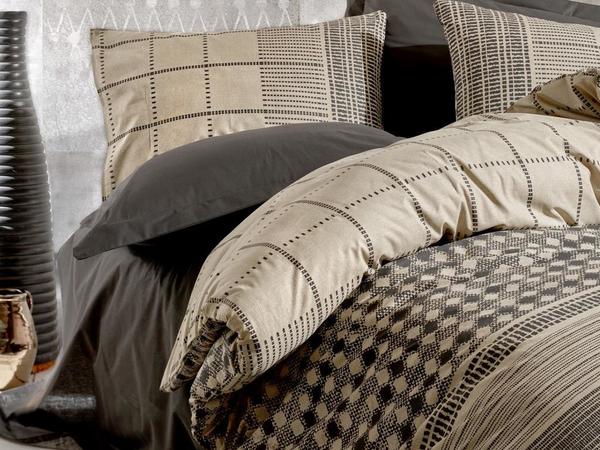 Cottonbox Toprak Rina Doppelbettbezug Set Anthrazit