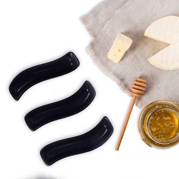 بستان زيتون أسود عاجي 18 سم 3 قطع | كيراميكا