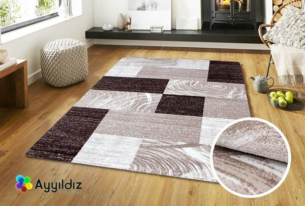 Ayyıldız Parma Halı 100% PP Heatset 12mm 1900gr | Kahverengi | 9220Brown