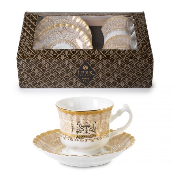 ANT-100 # OG-6969 V1 # 2LI GRAU BOX PRS QUADRATISCHES KAFFEE-SET | SILK-74604