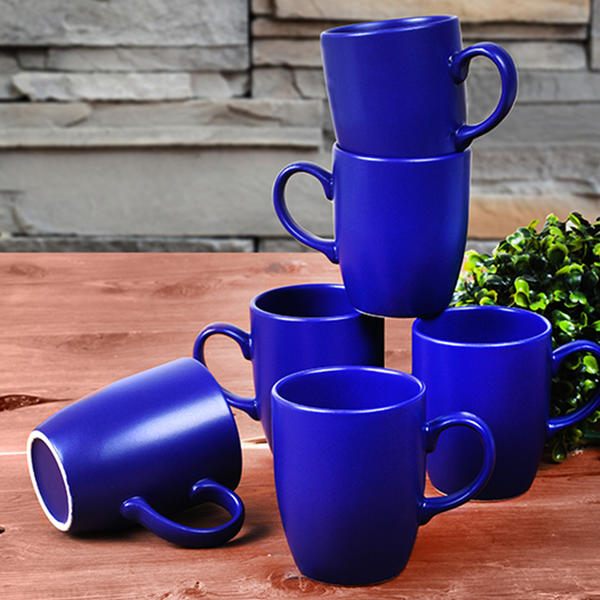 Matte Cobalt Cloud Mug 9 cm 6 Stück | Keramika