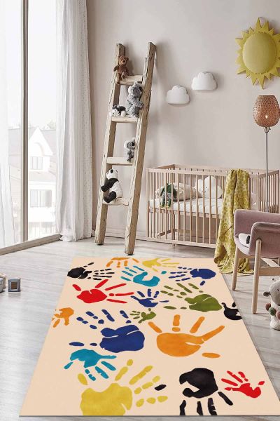 Birkilim Yıkanabilir İpeksi Kaymaz Taban Çocuk Odası Halısı | MLN-IP-HT-1163