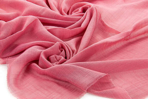 Flamed Square Cotton Leinen - Fuchsia