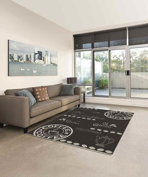 Merinos Halı Maestro Flatweave Kahve Desen Gri