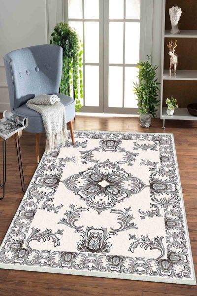 Birkilim Yıkanabilir Dekoratif Halı İpeksi Kaymaz Taban | MLN-IP-HK-0116