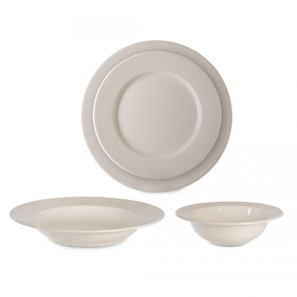 07195 RIVA 24PRC DINNER SET CREAM | SILK-IPF315