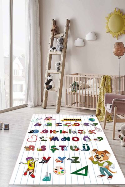 Birkilim Yıkanabilir İpeksi Kaymaz Taban Çocuk Odası Halısı | MLN-IP-HT-281