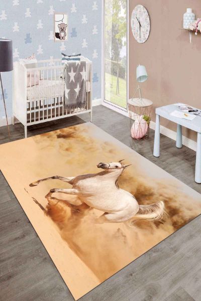 Birkilim Yıkanabilir İpeksi Kaymaz Taban Çocuk Odası Halısı | MLN-IP-SD-097