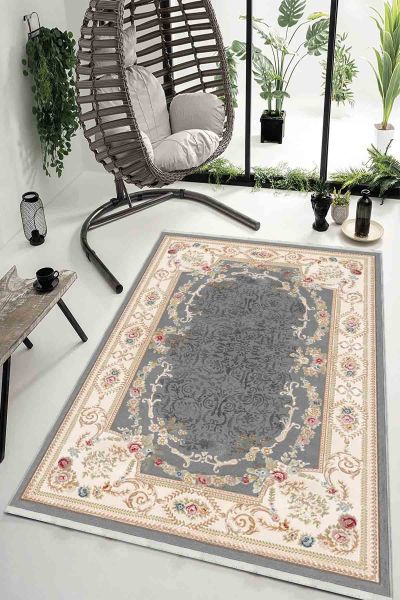 Birkilim Yıkanabilir Dekoratif Halı İpeksi Kaymaz Taban | MLN-IP-HK-008