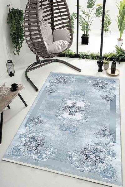 Birkilim Yıkanabilir Dekoratif Halı İpeksi Kaymaz Taban | MLN-IP-HK-069