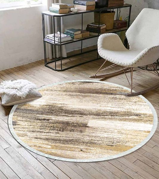 Birkilim Yuvarlak Yıkanabilir Dekoratif Halı İpeksi Kaymaz Taban | MLN-IP-YU-HS-216