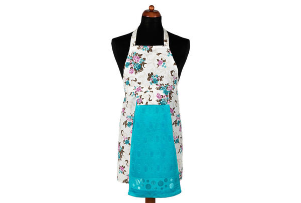 Dekonaz Mutfak Önlüğü | Mavi Havlu ve El Bezi Hediyeli | 73cm x 59cm
