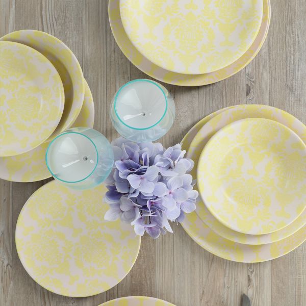 Jaune Ensemble de Dîner 16 Pièces pour 4 Personnes - 18193 | céramique