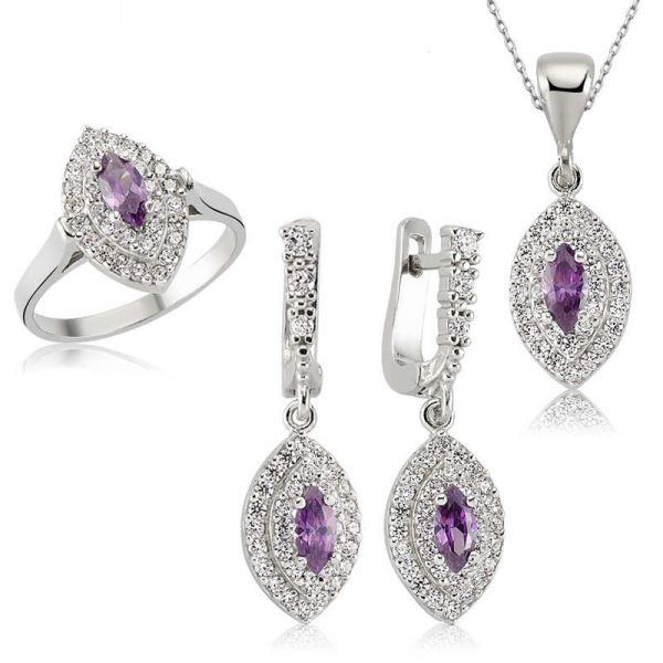 Gümüş Mekik Desenli Bayan Set