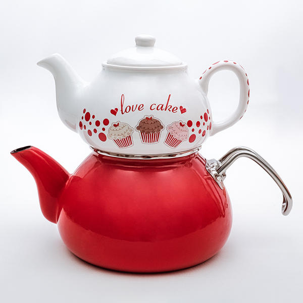 ابريق كيك فواكه 2 قطعة | كيراميكا