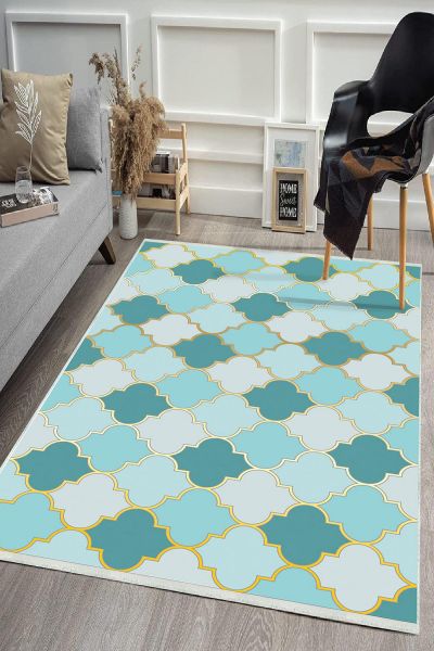 Birkilim Yıkanabilir Dekoratif Halı İpeksi Kaymaz Taban | MLN-IP-HS-450