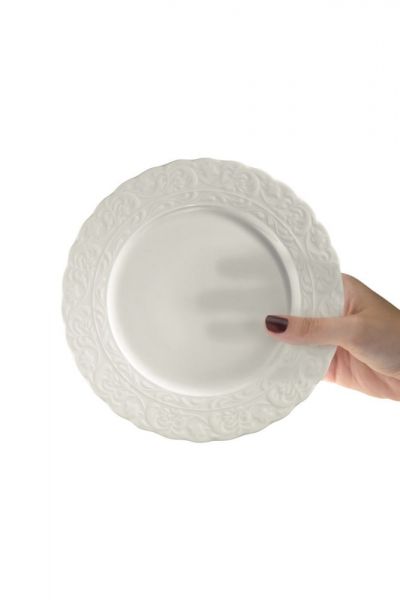 Kütahya Porselen Bone Basak 24 Parça Yemek Seti