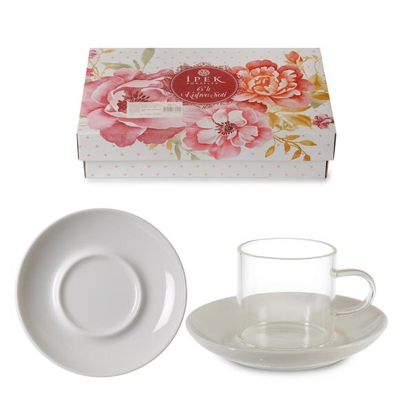 GPB11 & DOR-10 WHITE BOROSILIKAT KAHVE TAKIMI SADE 130 cc |IPEK-13612