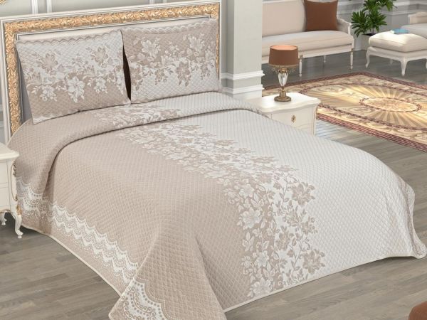 Stella Single Bergama Tagesdecke Hellbraun