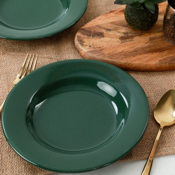 Yeşil Linda Yemek Tabağı 21 Cm 6 Adet | Keramika