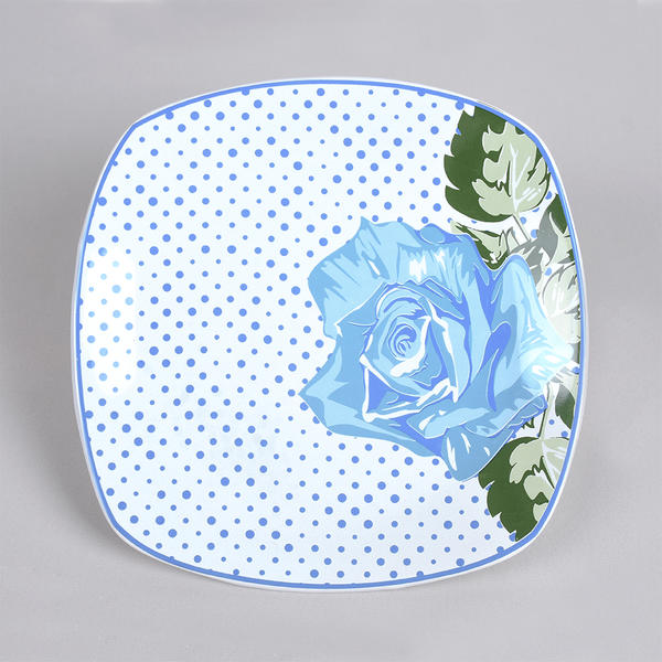Blue Rose Serving Plate 27 Cm 6 Pieces | Keramika
