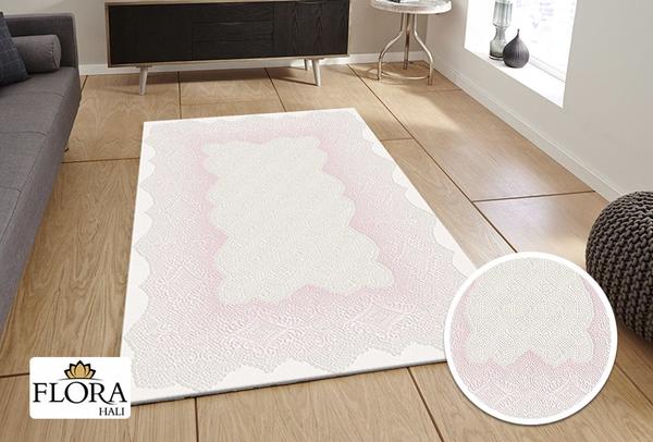 Flora Gökçe Collection Halı | Krem / Pembe | F-4381A-Cream-Pink