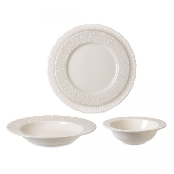 İpek Züccaciye | Pera 24 Parça Krem Yemek Takımı