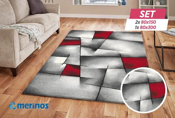 Merinos Brilliance Halı Seti | 80x150 | 80x300 | Kırmızı