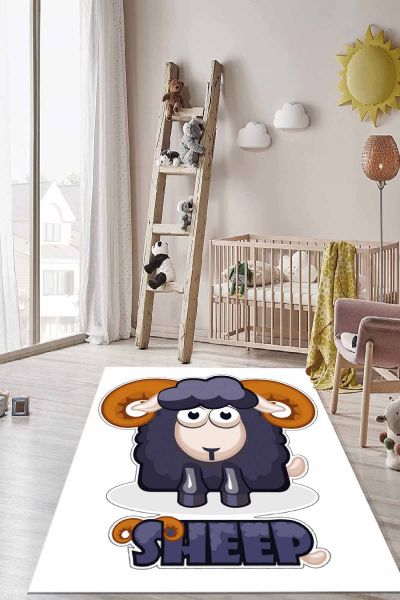 Birkilim Yıkanabilir İpeksi Kaymaz Taban Çocuk Odası Halısı | MLN-IP-HT-1582