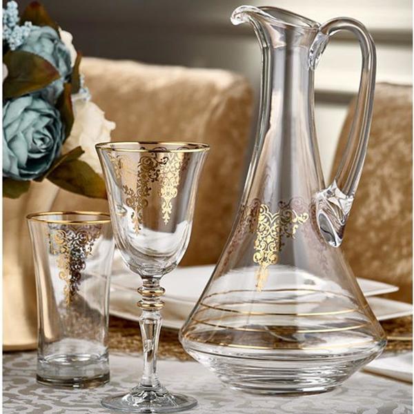 Taç 49 Parça Lyric Gold Cam Bardak Seti 12 Kişilik | TAC-1681