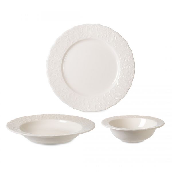 08456 PERA 12PRC DINNER SET CREAM | IPEK-IPF610