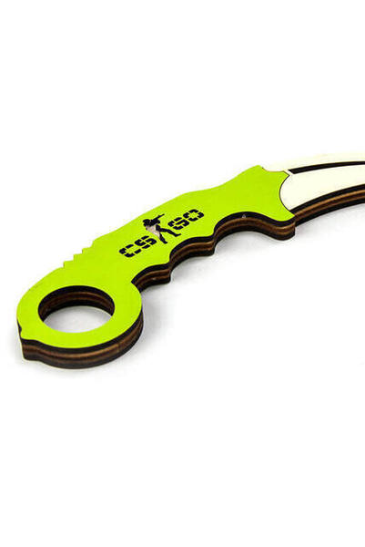 Ahşap Karambit - Cs Go Karambit Oyuncak - Eğitici Oyuncak - Yeşil