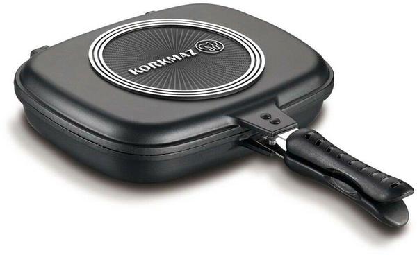 Korkmaz Duplo Granit Kapaklı Tava | Siyah | A1467