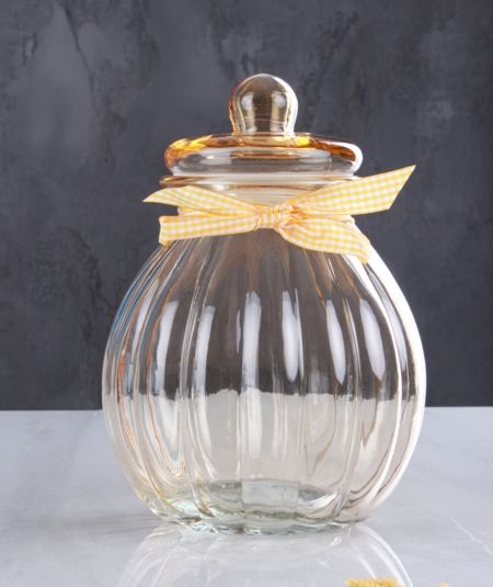 Acar | Kapaklı Gold Yuvarlak Cam Kavanoz 3,7 Lt