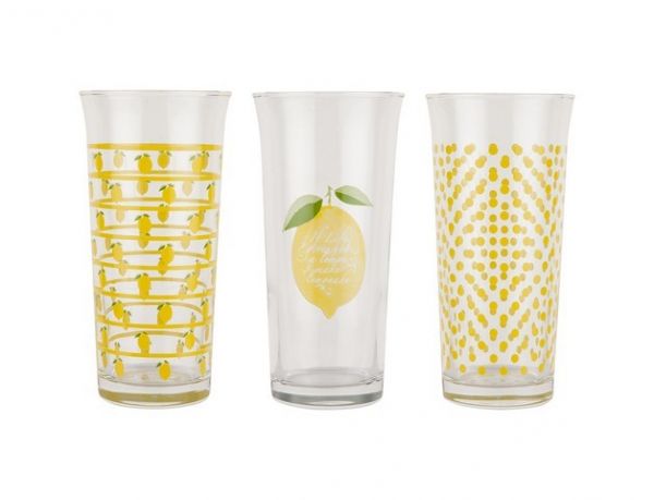008-01-6 PIECE LEMON PATTERNED SOFTWARE GLASS SET