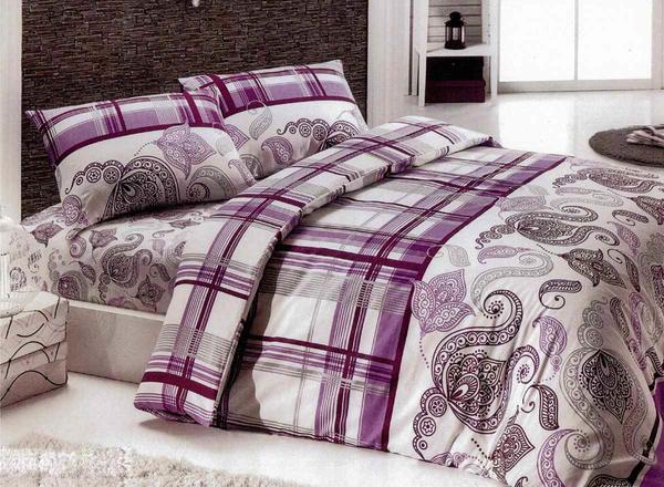 Hoffmanns Cotton Çift Kişilik Nevresim Takımı 4 Prç Mandala Mor Tasarımı