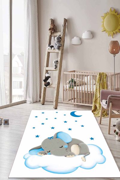 Birkilim Yıkanabilir İpeksi Kaymaz Taban Çocuk Odası Halısı | MLN-IP-HT-671