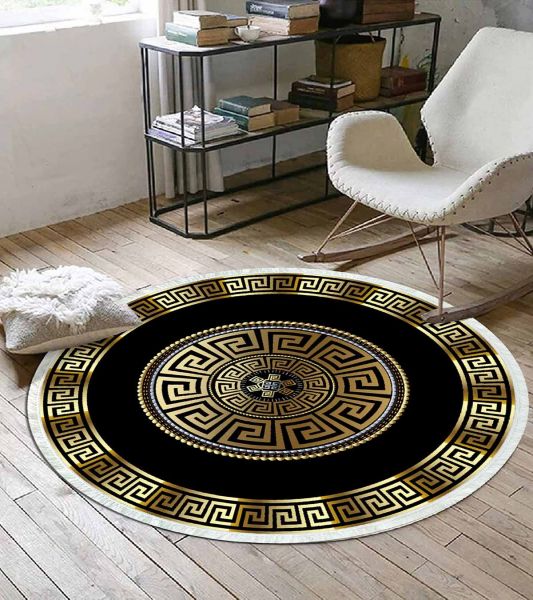 Birkilim Yuvarlak Yıkanabilir Dekoratif Halı İpeksi Kaymaz Taban | MLN-IP-YU-HK-022