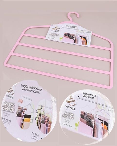 Bayev Multi Layer Kunststoffhose-Schal Kleiderbügel - Pink