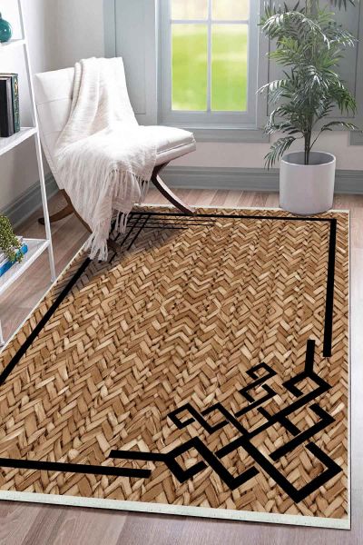 Birkilim Yıkanabilir Dekoratif Halı İpeksi Kaymaz Taban | MLN-IP-SD-357