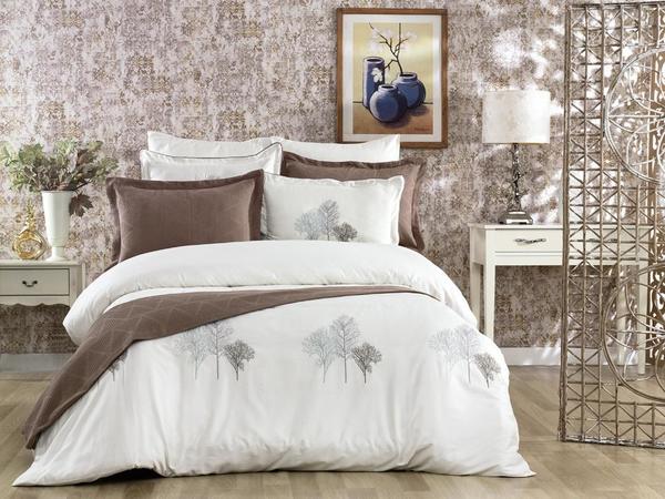 Elegant Tree Nakışlı Gelin Seti Kahve