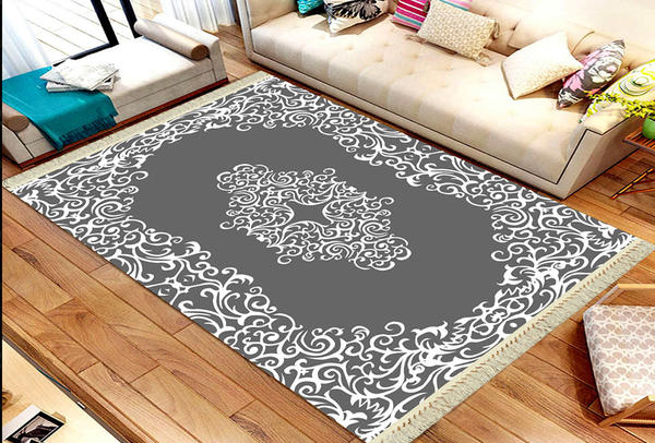 Roland 5'li Yıkanabilir Halı Seti | Gri | roland-3001-grey