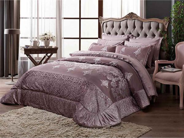 Frenc Home April Yatak Örtüsü Seti Mürdüm 9 Parça 270x260cm