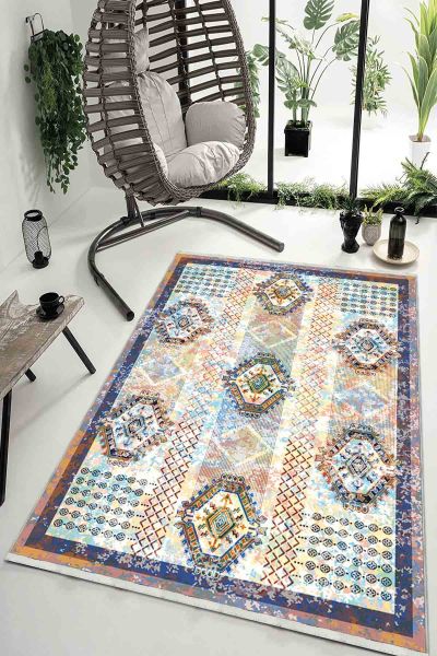 Birkilim Yıkanabilir Dekoratif Halı İpeksi Kaymaz Taban | MLN-IP-HK-050