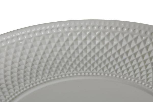 Bricard Golf Porselen Servis Tabağı Yuvarlak 35cm | Beyaz