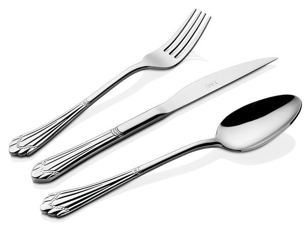 Taç Cornella Virga 90 Parça Çatal Kaşık Bıçak Seti 12 Kişilik | Platin | TAC-5006